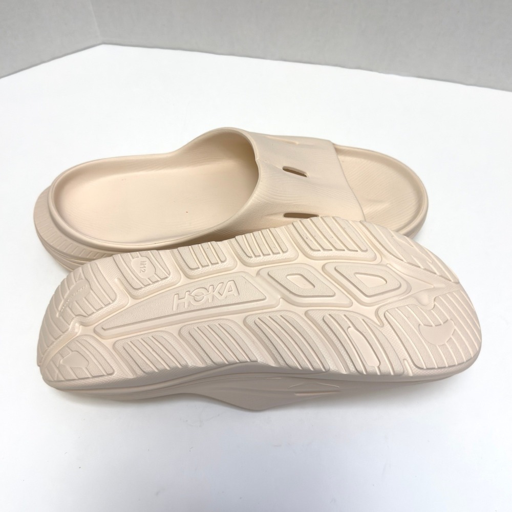 NEW! Hoka Ora Recovery Slide 3 Mens Size 12 Vanilla Beige Sandals Comfort NWT - Picture 6 of 7